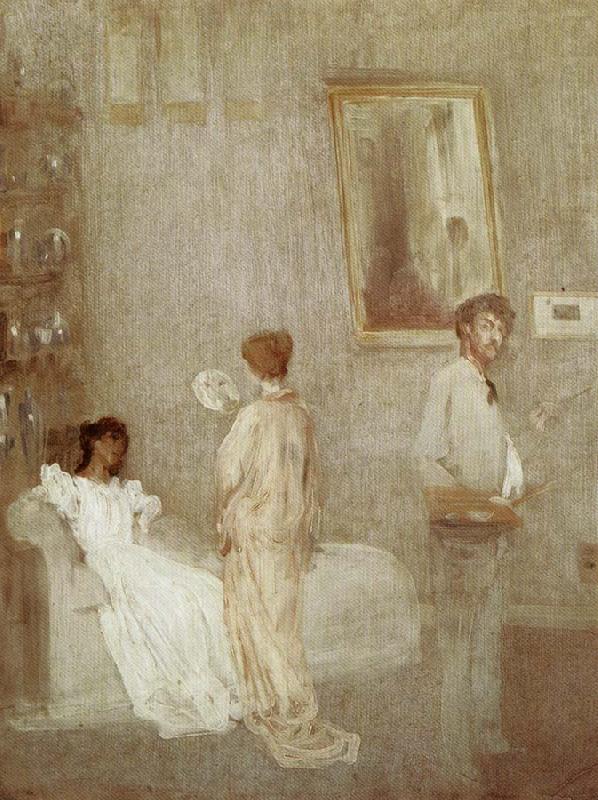 James Abbott McNeil Whistler The Artist in His Studio china oil painting image